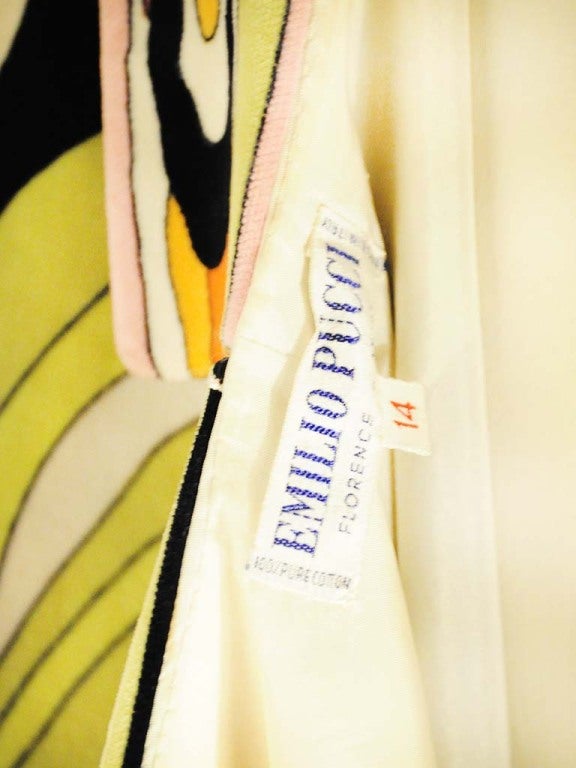 Women's 1970's Emilio Pucci Vibrant Cotton Velvet Sleeveless Vest Jacket For Sale