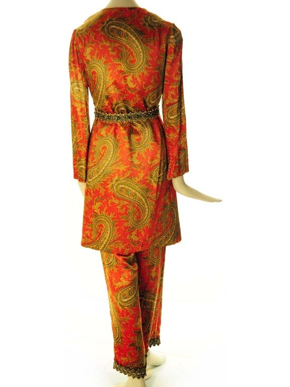 Bill Blass - Late 1960's Tunic and Pants - Museum Worthy In Excellent Condition For Sale In Boca Raton, FL