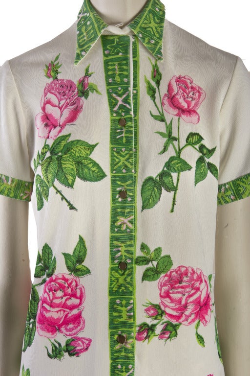 Mr. Dino Short Sleeve Summer Dress - 60's - Fabulous Condition In Excellent Condition For Sale In Boca Raton, FL