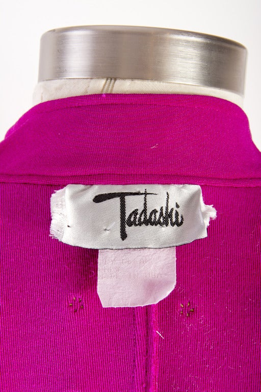 Red Tadashi Skirt Set - Magenta with Colored Studs - 1980's For Sale