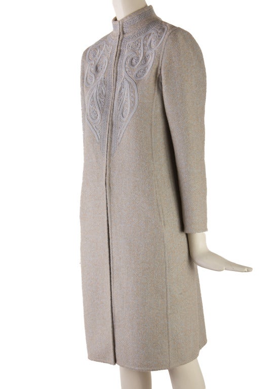 Oscar de la Renta Blue & Brown 2PC Skirt Suit For Sale 1