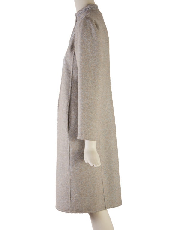 Women's Oscar de la Renta Blue & Brown 2PC Skirt Suit For Sale