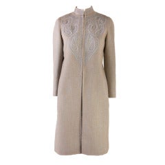 Oscar de la Renta Blue & Brown 2PC Skirt Suit 10