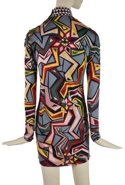 Women's Emilio Pucci Mod Print Long Sleeve Dress Size 38