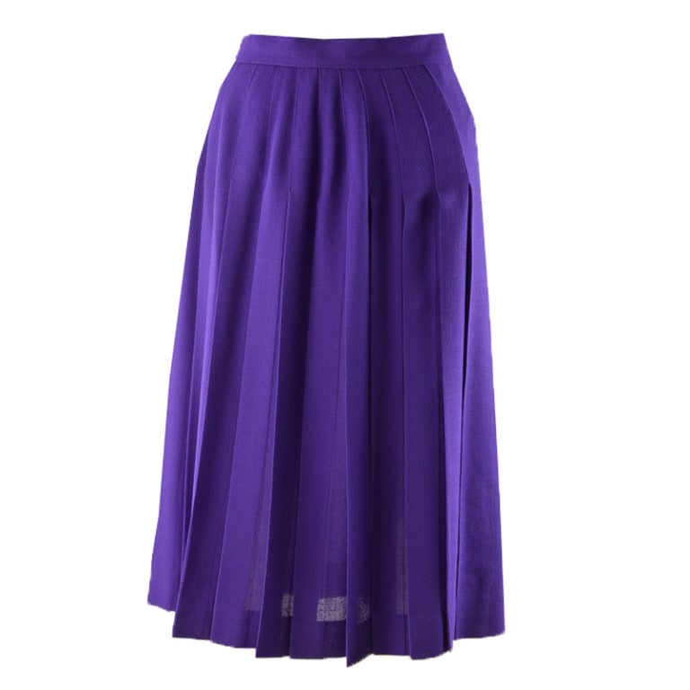 Purple Wool Skirt 42