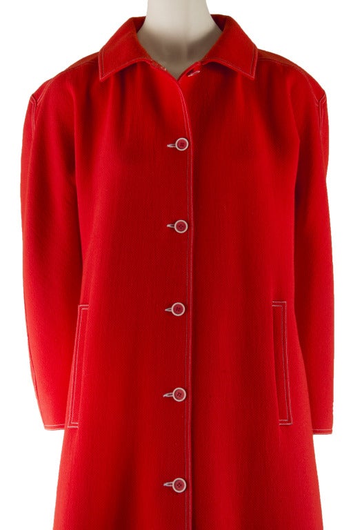 Red NEW Courreges Suit Jacket & Matching Mini Skirt Two Piece Set For Sale