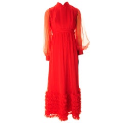 Plisse' Dress/Gown-Fuchsia