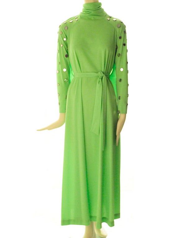 green mirror dress