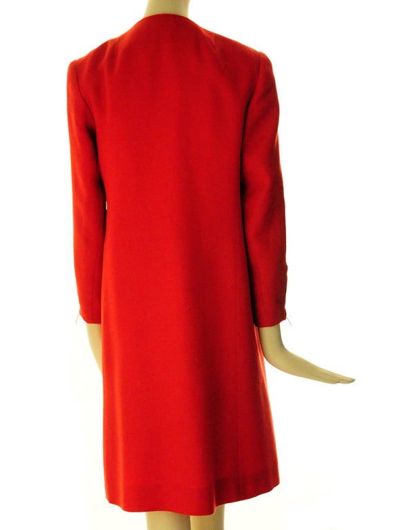 Mary Quant Rare Ginger Group Coat/Dress-Red In Excellent Condition In Boca Raton, FL