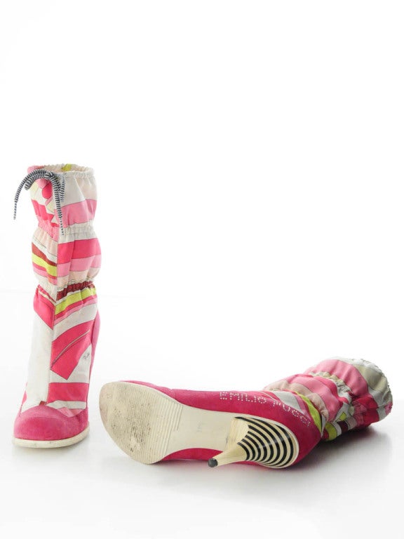 Women's Pucci Boots-Multi Pink