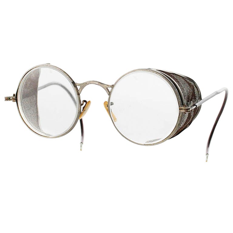 Antique 1930's Motorcycle Glasses/Goggles by Welsh at 1stdibs