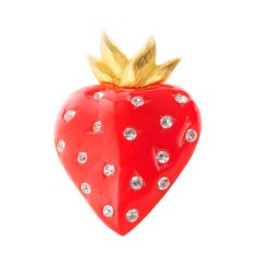 Retro Givenchy Strawberry Brooch