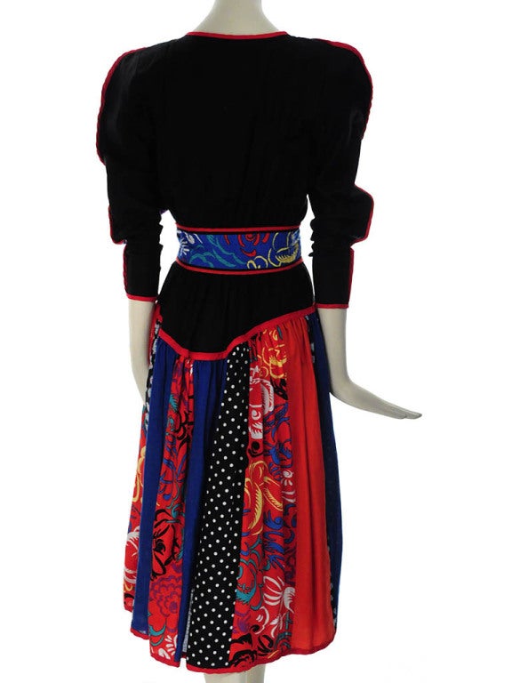 Vintage Jeanne Marc/ Bonwit Teller Bright Cotton Dress In Excellent Condition In Boca Raton, FL