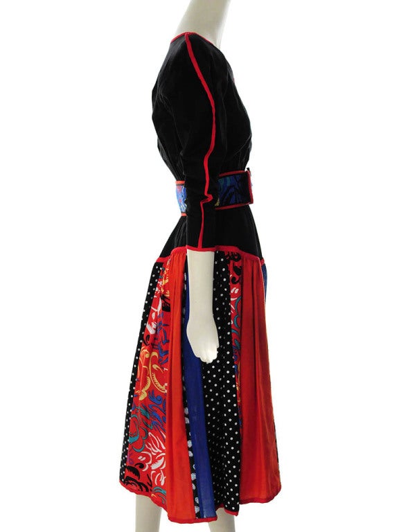 Women's Vintage Jeanne Marc/ Bonwit Teller Bright Cotton Dress