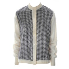 Vintage Hermes   Cardigan with Silk Front