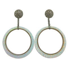 Opal & Diamond Earrings