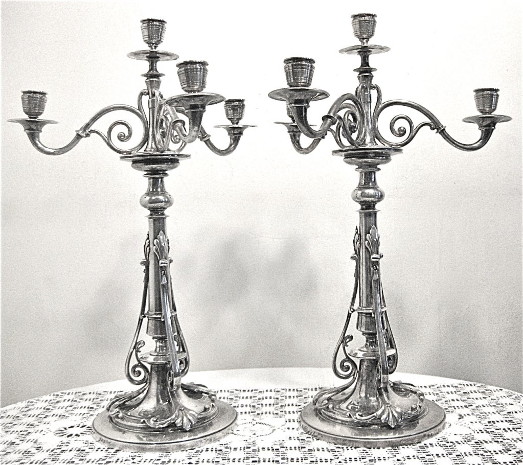 Pair Of Christofle Candelabras