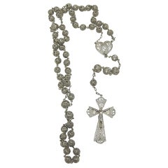 Sterling Silver Large Rosary