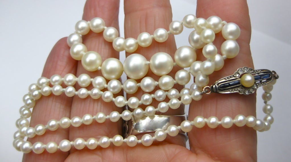 Women's Saltwater Pearl Necklace. For Sale