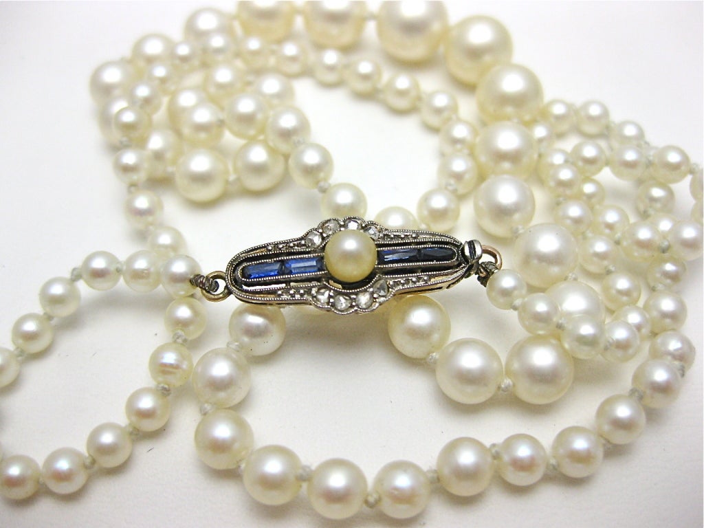 Saltwater Pearl Necklace. For Sale 1