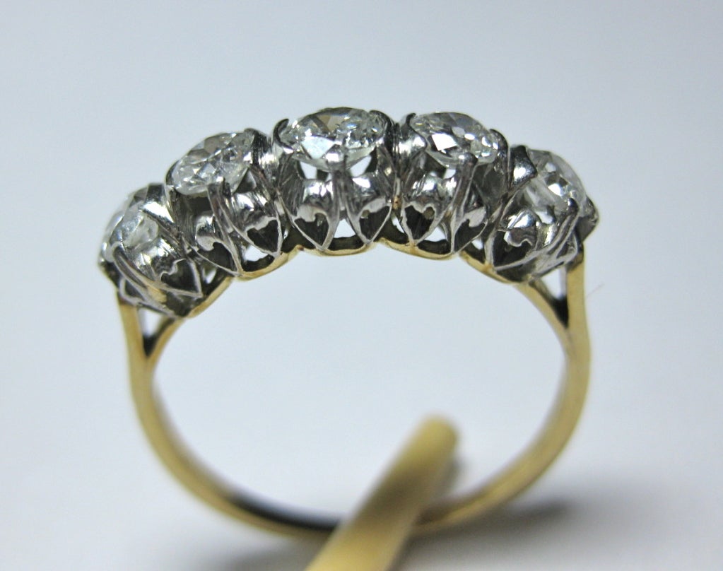 Antique Diamond Five Stone Ring.