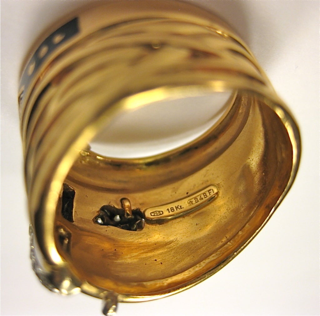 La Nouvelle Bague Rose Gold & Enamel Diamond Ring 2
