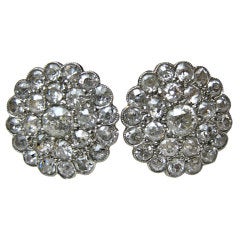 Cluster Old Cut Diamonds Earrings.