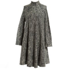 Wool Knit Dries Van Noten Trapeze Sweater Dress