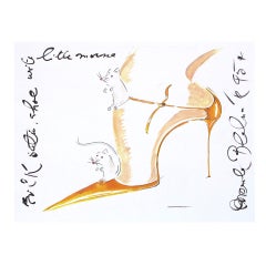 Mouse Couture Sketch by Manolo Blahnik