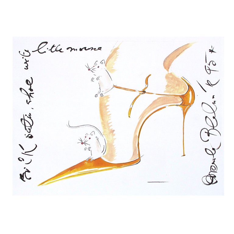 Mouse Couture Sketch by Manolo Blahnik