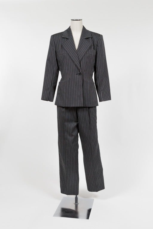 1980's Saint Laurent Rive Gauche Three Piece Suit For Sale 1