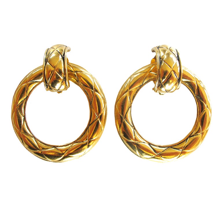 Chanel Door Knocker Earrings For Sale