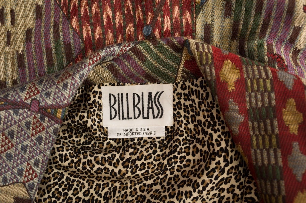 Women's Early 1980's Bill Blass Tapestry-Style Coat For Sale
