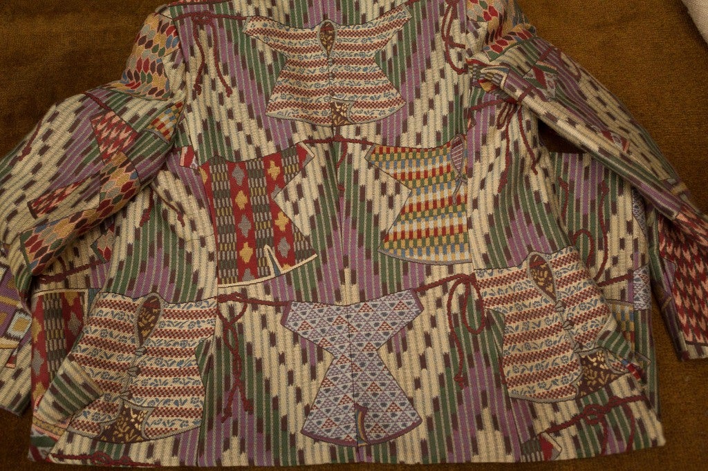 Early 1980's Bill Blass Tapestry-Style Coat For Sale 4
