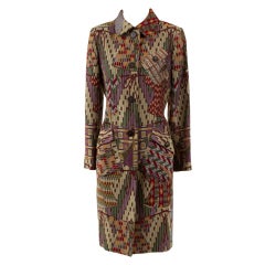 Retro Early 1980's Bill Blass Tapestry-Style Coat