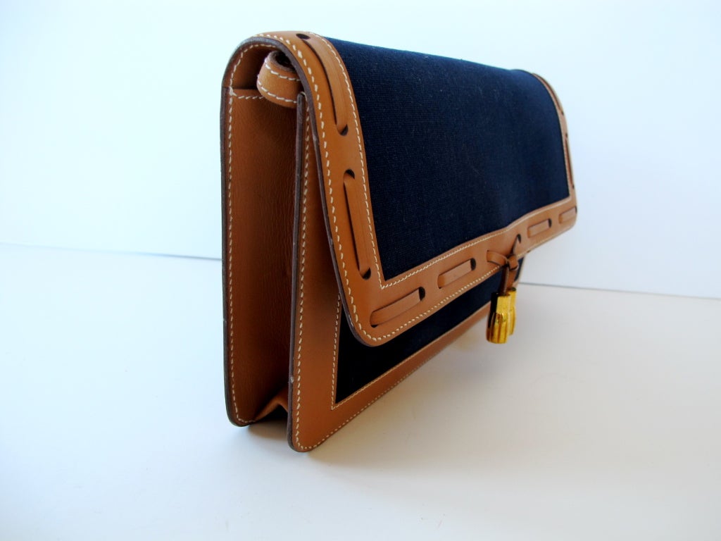 Purple Hermes Handbag with Removable Shoulder Strap For Sale
