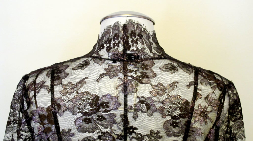 Dice Kayek Slip Dress with Embellished Lace Overdress For Sale 2