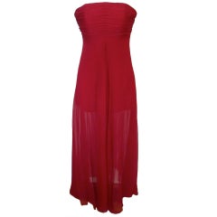 1980's Karl Lagerfeld Strapless Evening Gown 1