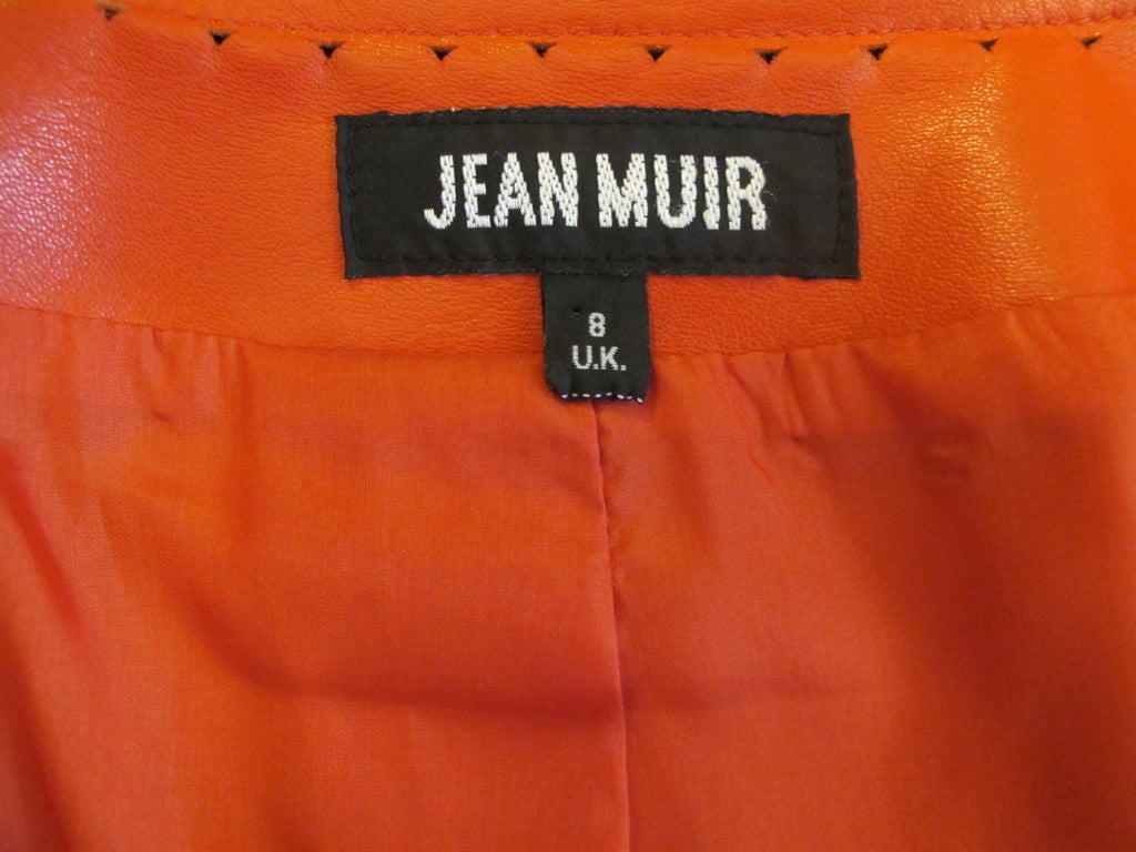 Women's 1980's Jean Muir Leather Jacket For Sale