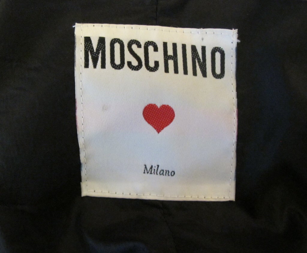 Moschino Strapless Cocktail Dress In Excellent Condition For Sale In San Francisco, CA