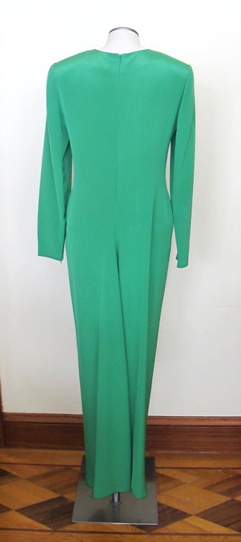 kelly green formal gown