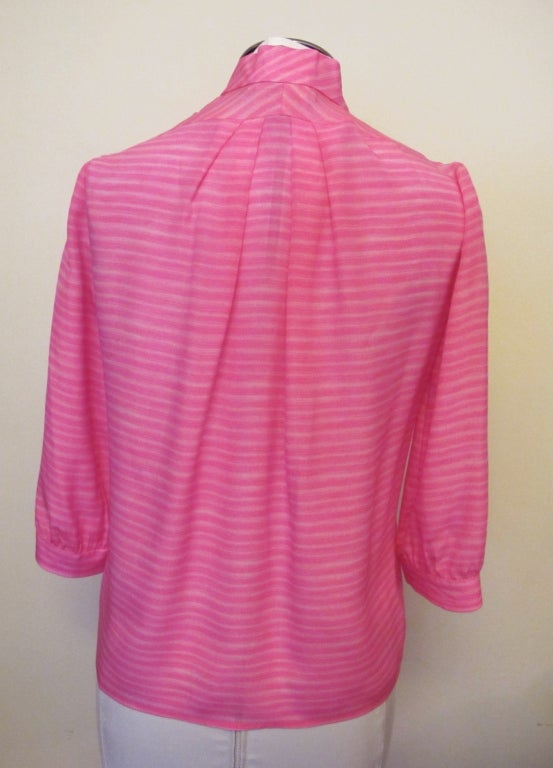 1960's to 1970's Courreges Silk Blouse In Excellent Condition For Sale In San Francisco, CA