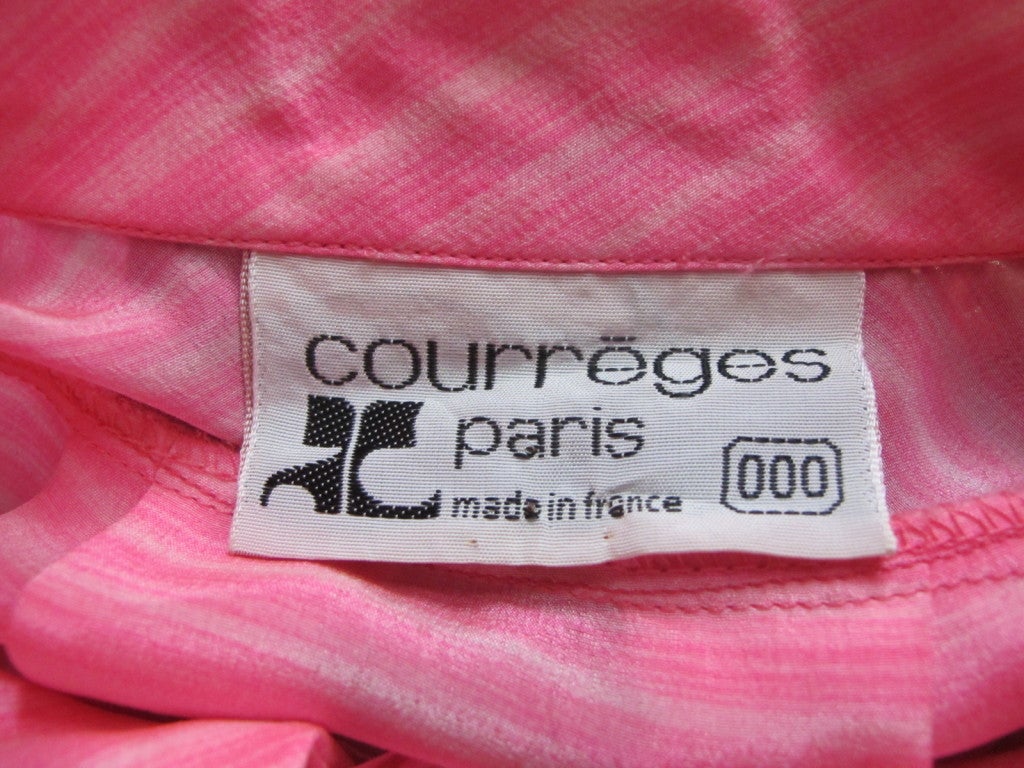 Women's 1960's to 1970's Courreges Silk Blouse For Sale