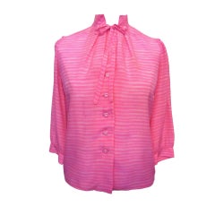 1960's to 1970's Courreges Silk Blouse