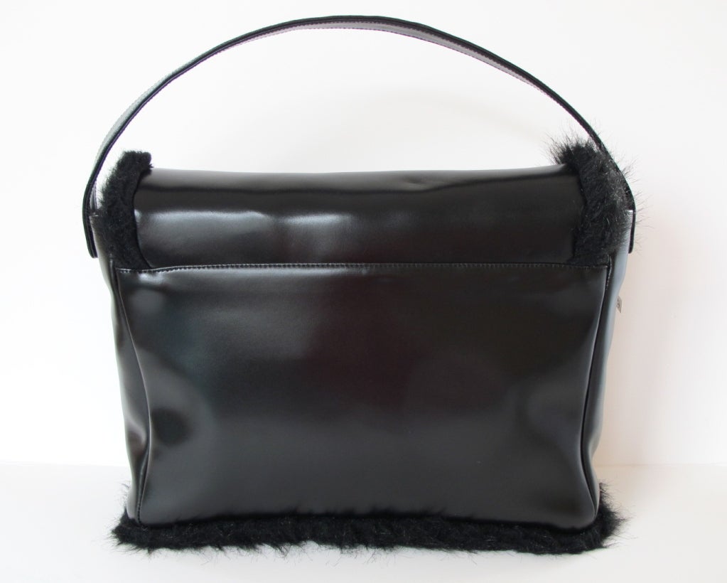 Yohji Yamamoto Black Leather Handbag at 1stdibs