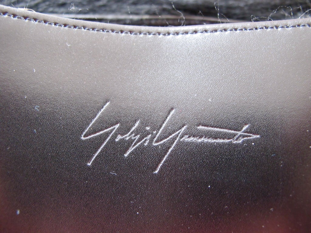 Yohji Yamamoto Black Leather Handbag 2