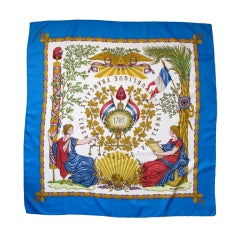 Hermes "1789 Liberte Egalite Fraternite" Silk Carre Scarf