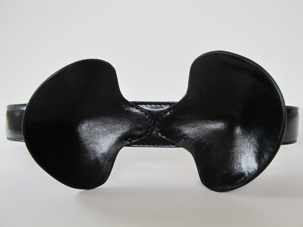 Alexander McQueen Leather Bow Belt For Sale 1