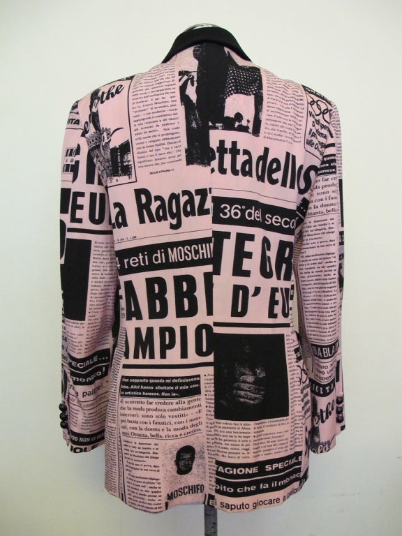 Moschino Couture Newsprint Jacket 2