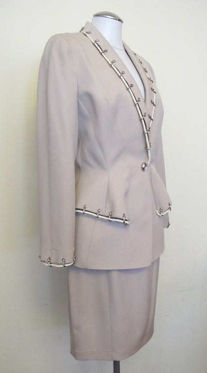 Gray Thierry Mugler Skirtsuit For Sale